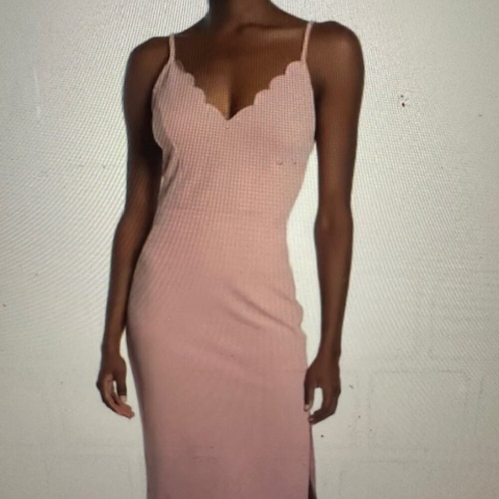 SOCIALITE laser cut scallop bodycon